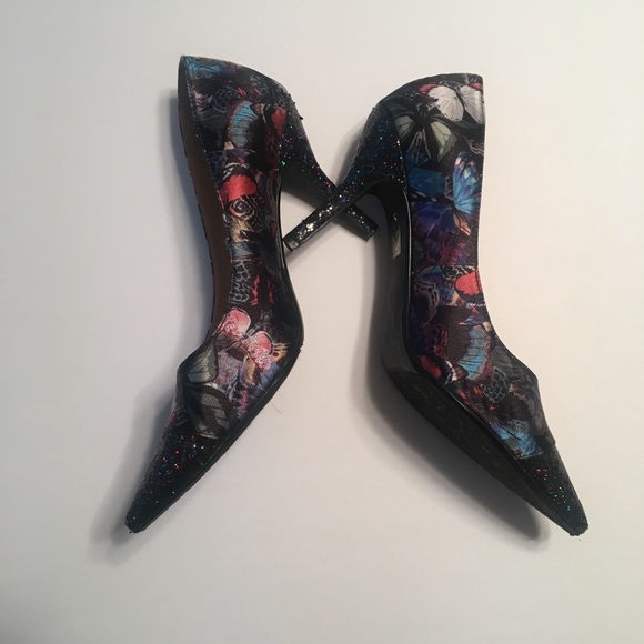 💎J. Renee multi-color pump w/black sequined toe - Picture 4 of 8